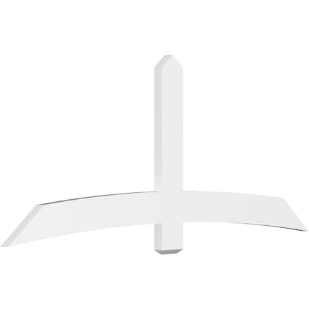 Ekena Millwork Bellingham Architectural Grade PVC Gable Bracket, 84"W x 35"H x 2"D x 6"F, 10/12 Pitch GBP084X35X0206BEL00